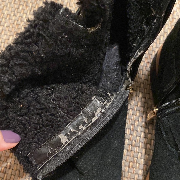 Tommy Hilfiger 7 Black Faux Suede Boots - Picture 10 of 12